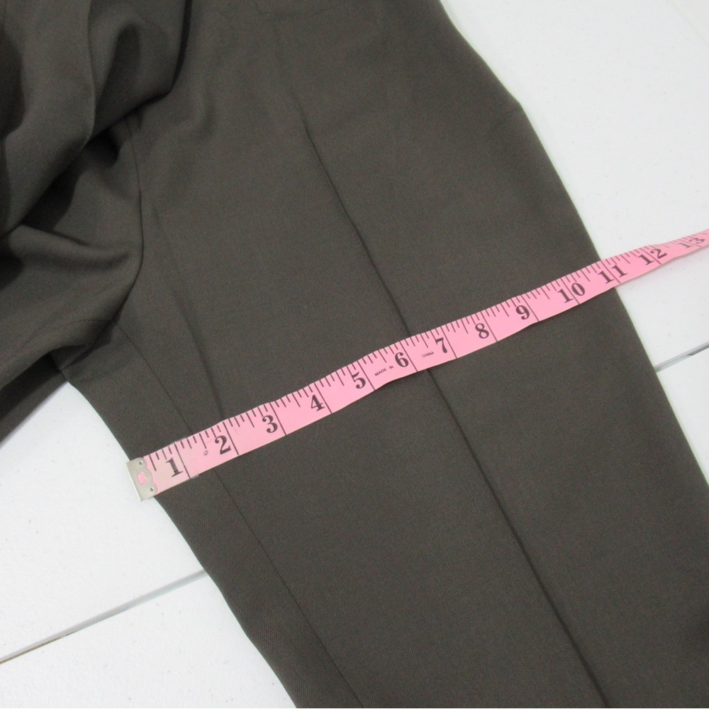 Akris Punto Olive Green Wool Blend Francoise Trousers Size 8 NWT - Picture 14 of 17